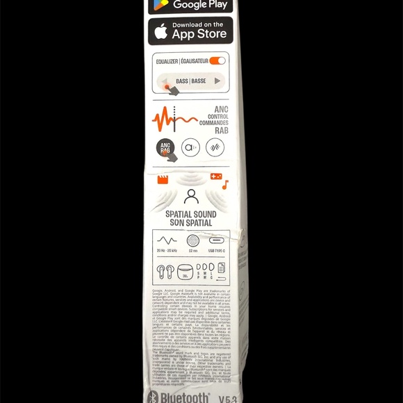 JBL Tune Flex 2,Ghost Edition Earbud Noise-Cancelling Bluetooth Earphones -White - Picture 10 of 10